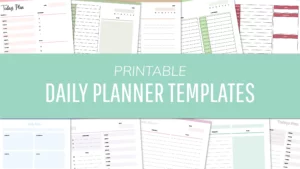Daily Planner Template - FREE PDF Downloads