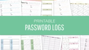 Password Log Templates - Free Printable PDF's