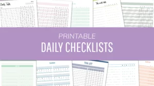 Daily Checklist Template - Free Printable PDF's