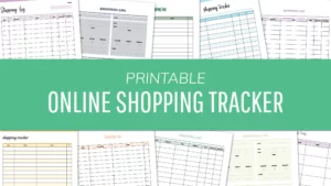 FREE Online Shopping Tracker PDFS