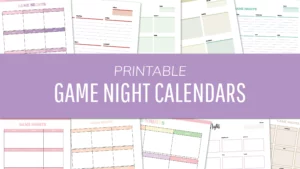 Printable Game Night Calendars - FREE Printable PDFs