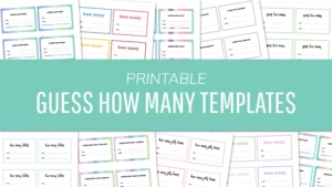 Guess How Many Printable Template - FREE PDF Downloads