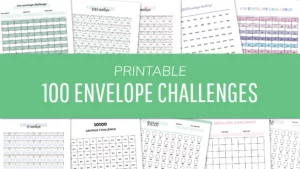 Free printable 100 envelope challenge templates - Savings challenge printable pdf for free
