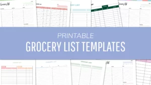 Grocery List Templates - FREE PDF Printables