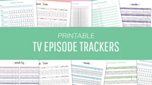 Free Printable TV Show Episode Trackers