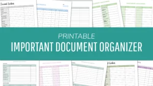 Free Printable Important Document Organizer PDF Printables