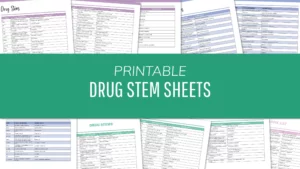 Free Printable Drug Suffix Lists PDF Free Download