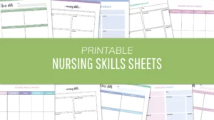 Free Printable Nurse Skills Templates PDF