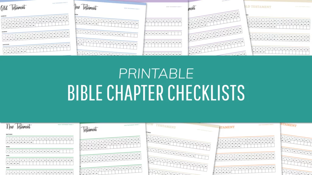 Free Printable Bible Reading Trackers - Chapter Chekclist