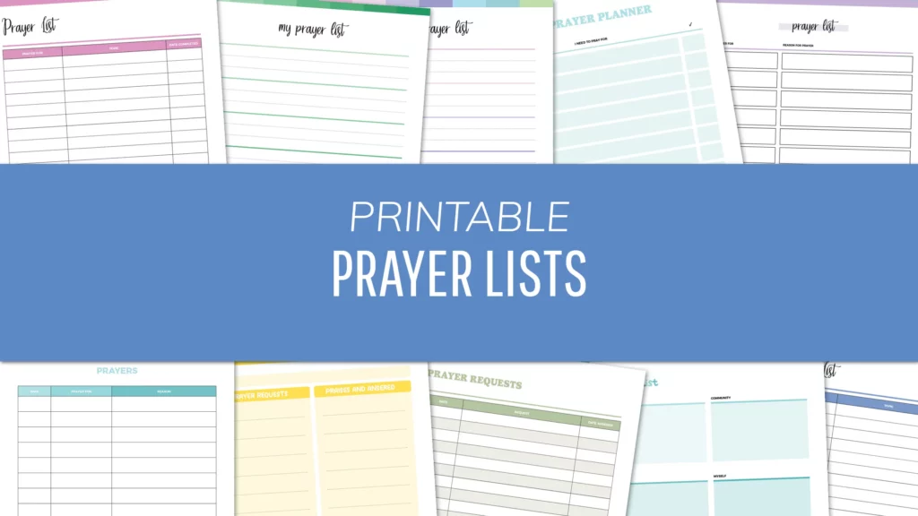 Free Printable Prayer Lists PDF Downloads