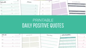 Free Printable Daily Quotes Templates