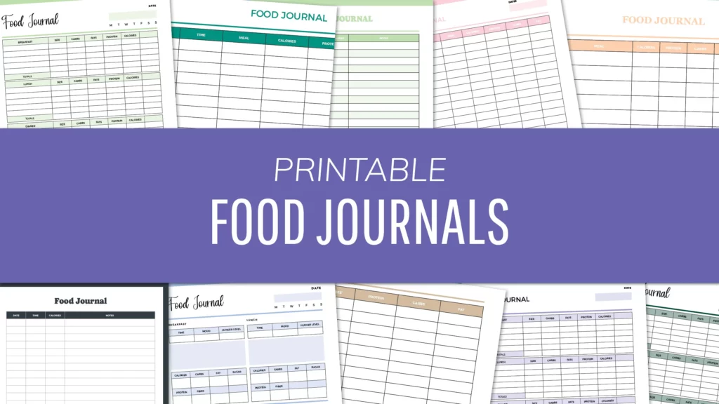 Free Printable Food Journal Templates