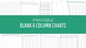 FREE Printable Blank 6 Column Chart Templates
