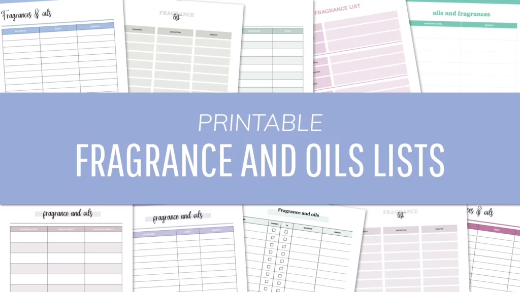 Free Fragrance and Oil Lists