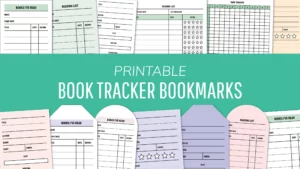 Free Printable Book Tracker Bookmarks