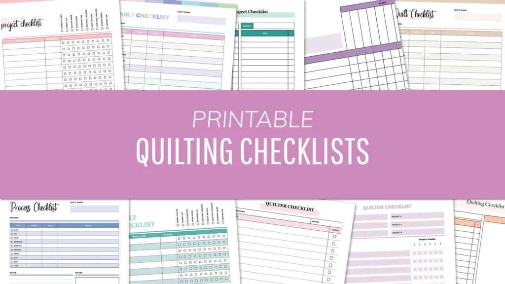 Free Printable Quilting Checklists