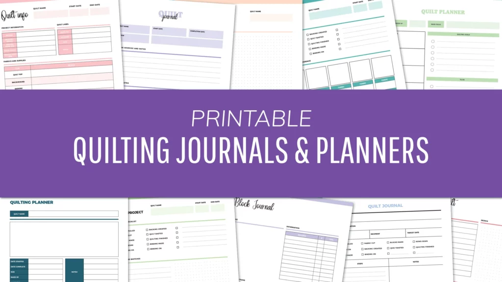 Free Printable Quilting Journals And QuiltingPlanners