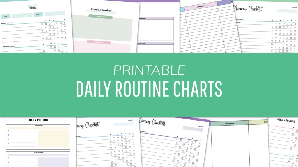 Free Printable Daily Routine Charts