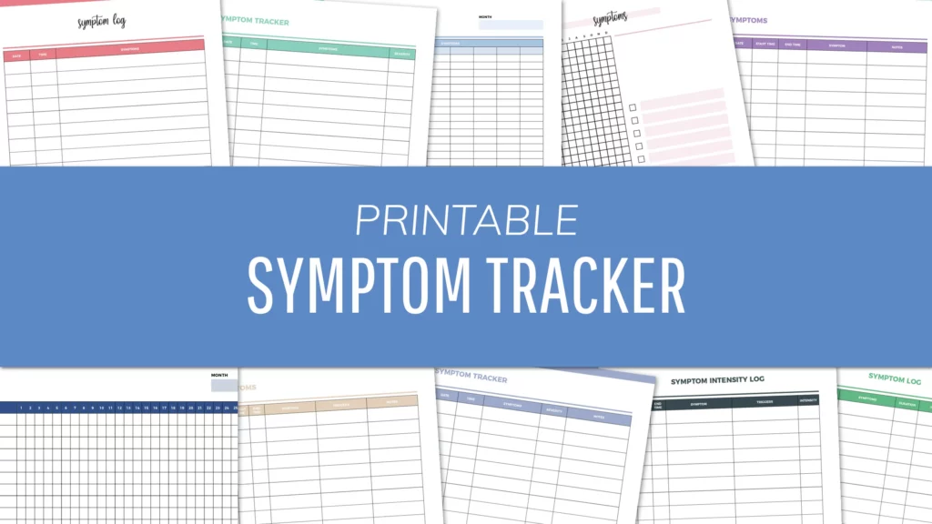 Printable Symptom Trackers