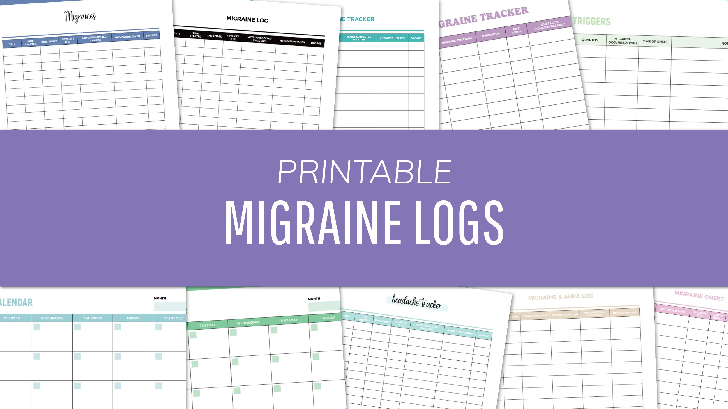 Free Printable Migraine Trackers
