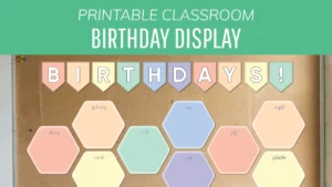 Free Printable Classroom Birthday Display