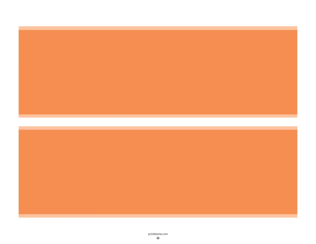 Orange bulletin board border featuring two solid panels with a subtle white trim.