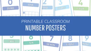 Free Printable Number Posters for the Classroom