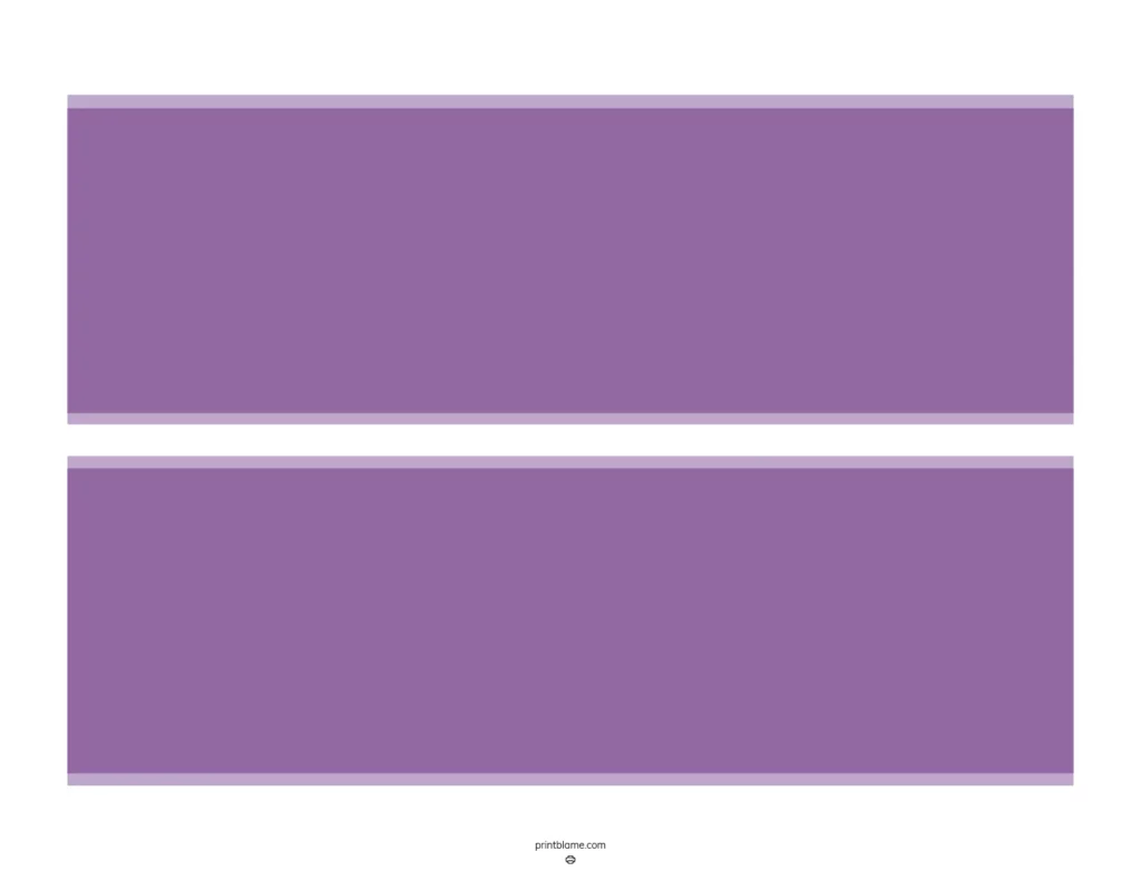 Purple bulletin board border featuring two wide sections for notes or display, designed with a smooth, solid purple background.