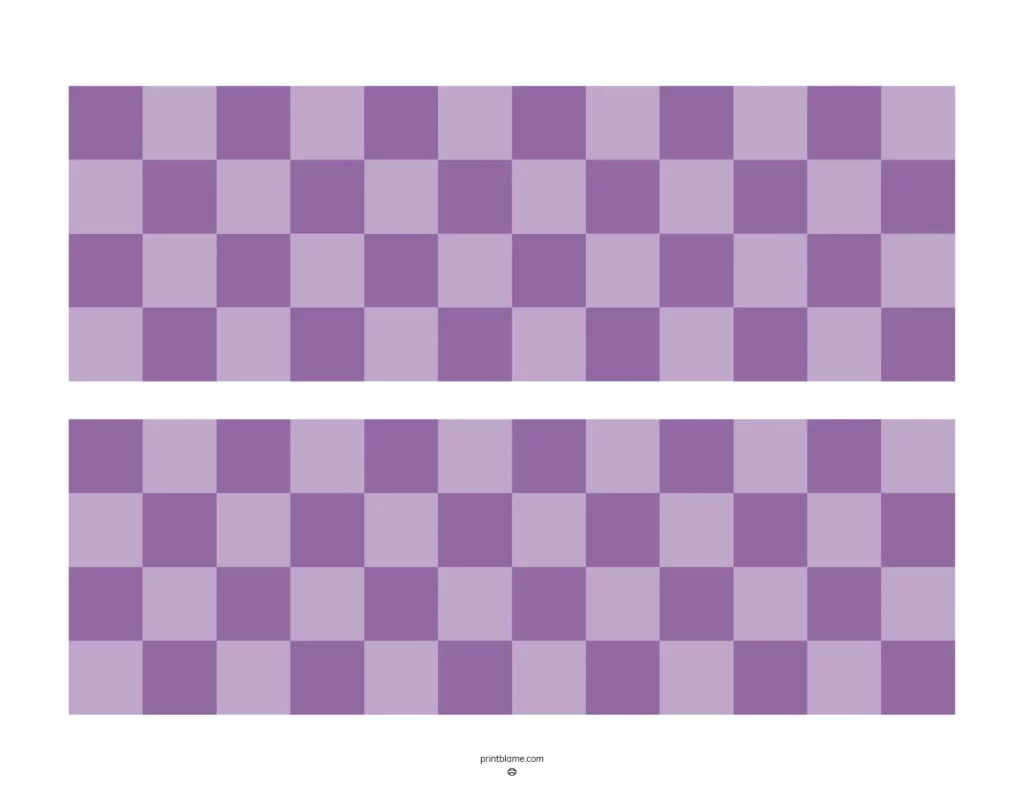 Purple checkered bulletin board border featuring alternating shades of light and dark purple squares.