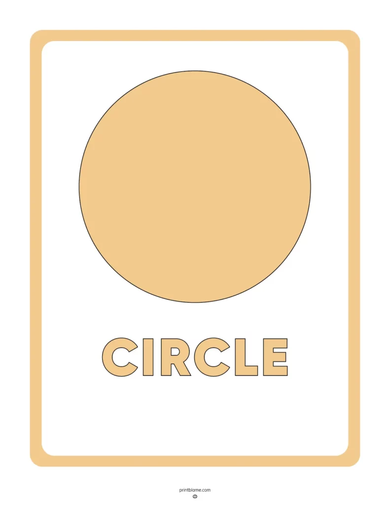 Circle shape poster featuring a large beige circle with the word "CIRCLE" below it.