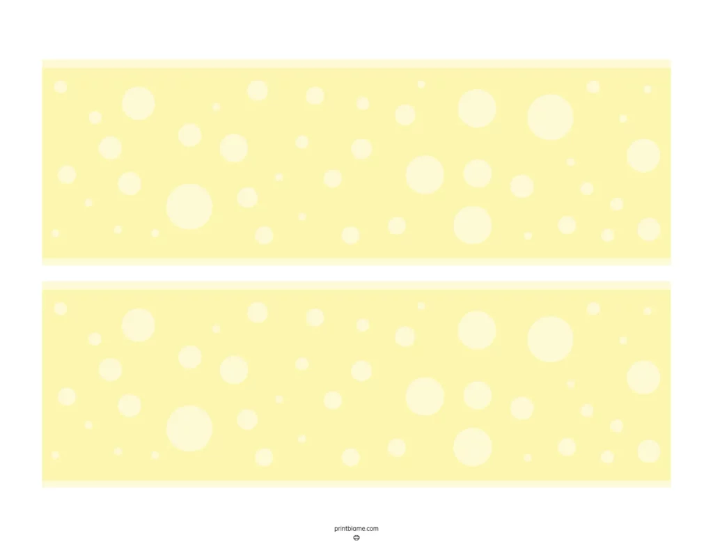 Yellow polka dot border design featuring a light yellow background with various-sized circular dots in a lighter shade.