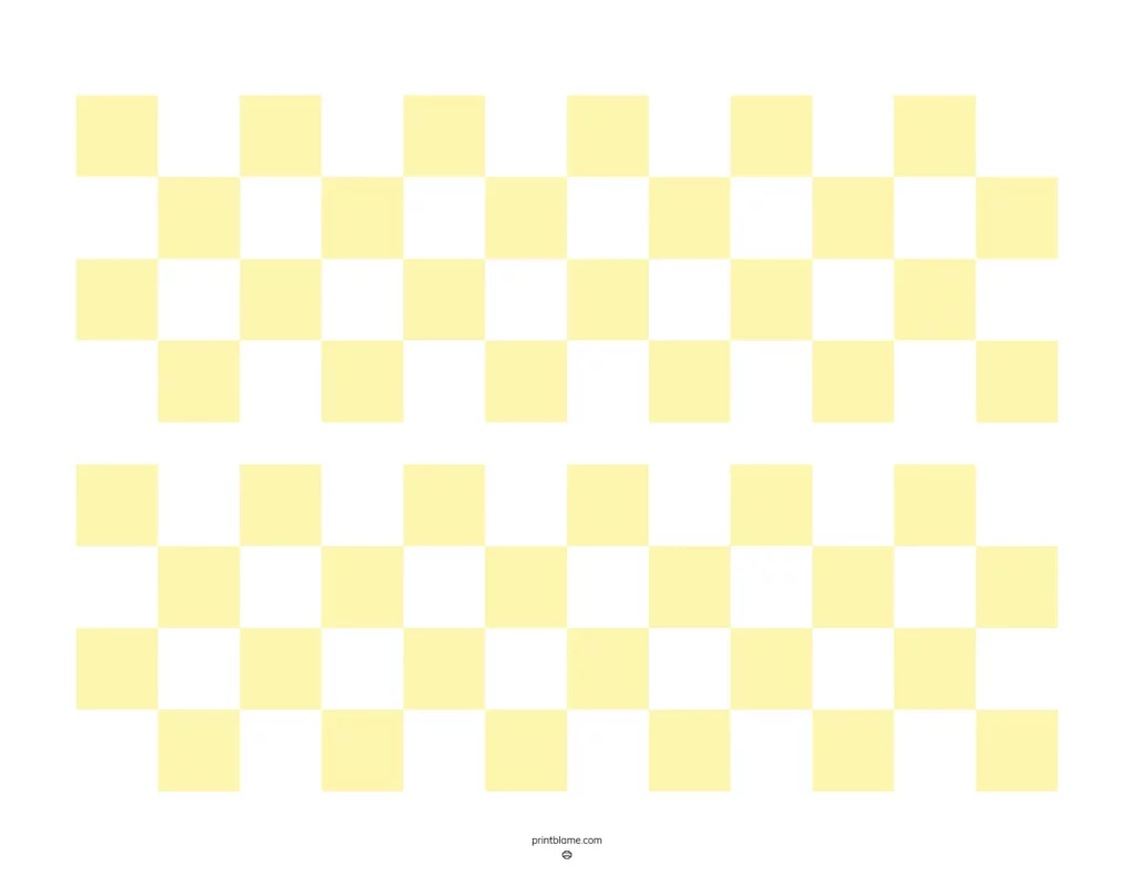 Yellow and white bulletin border featuring a checkerboard pattern with alternating squares.