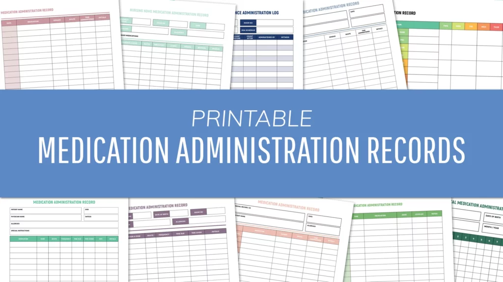 Free Printable Medication Administration Records