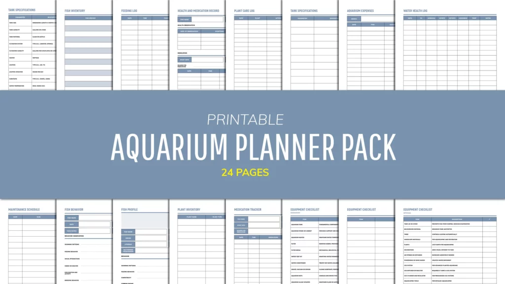 Aquarium Planner Pack - FREE 24 page download