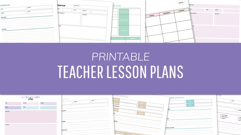 Free Teacher Lesson Planner