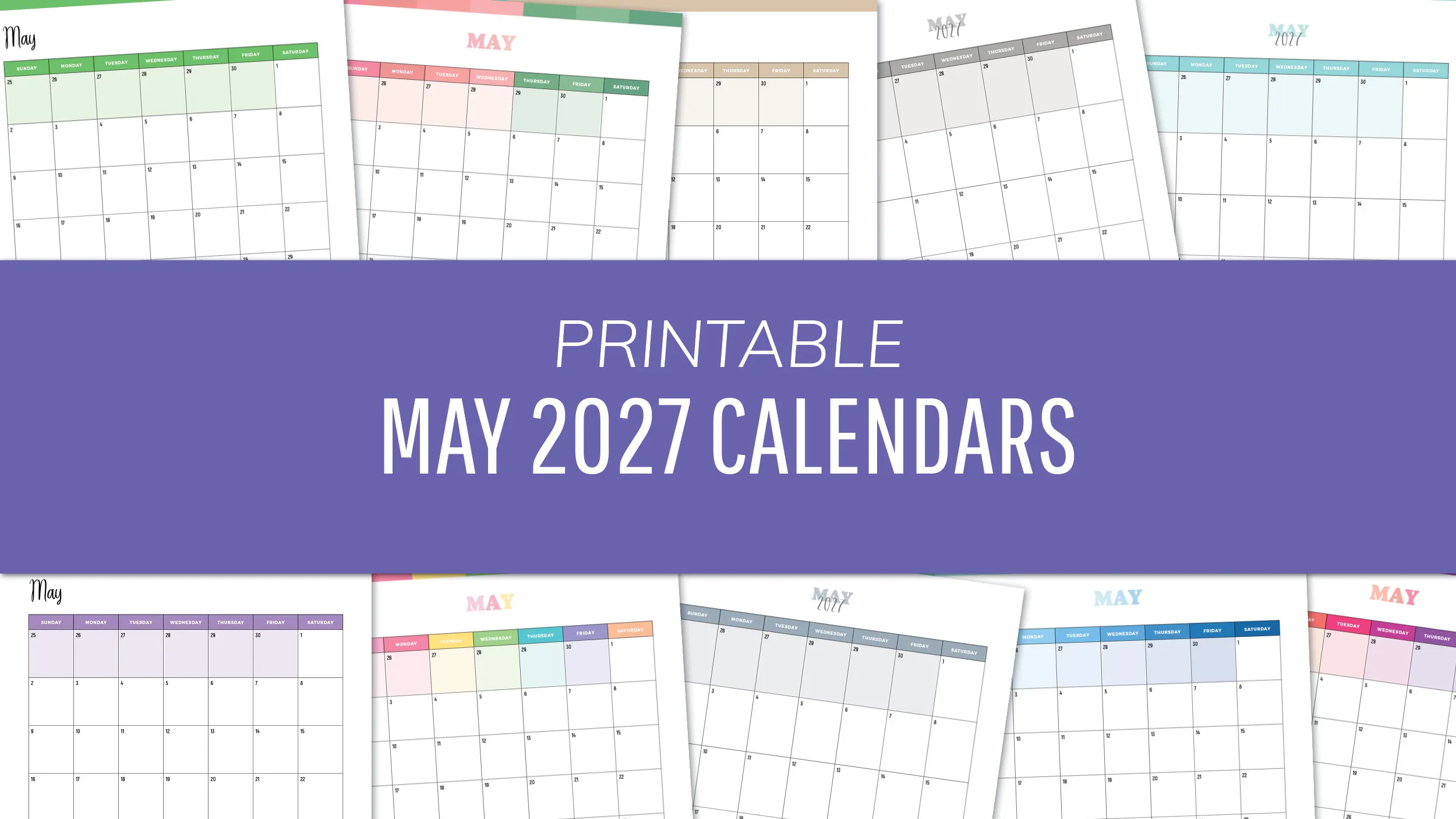 Free May 2027 Calendars