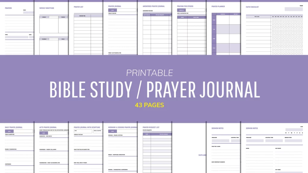 Bible Study and Prayer Journal
