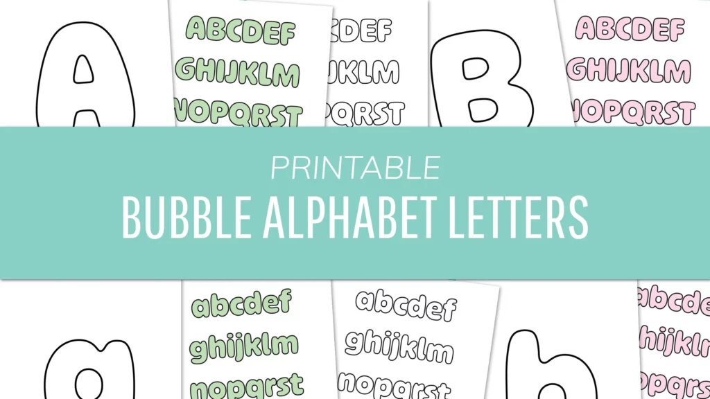 Bubble Alphabet Letters
