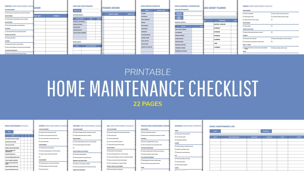 Home Maintenance Checklist