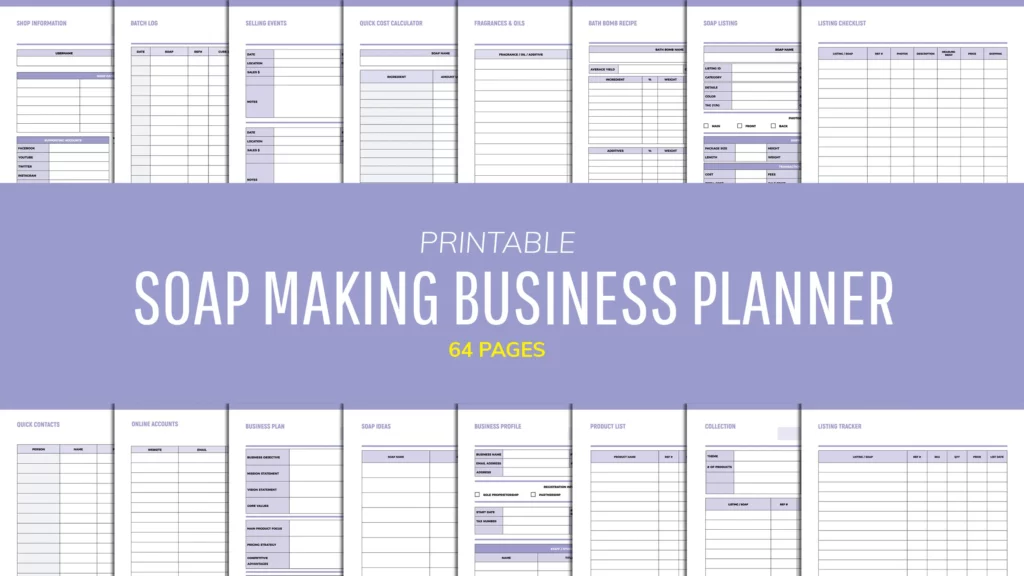 Soap Making Business Planner