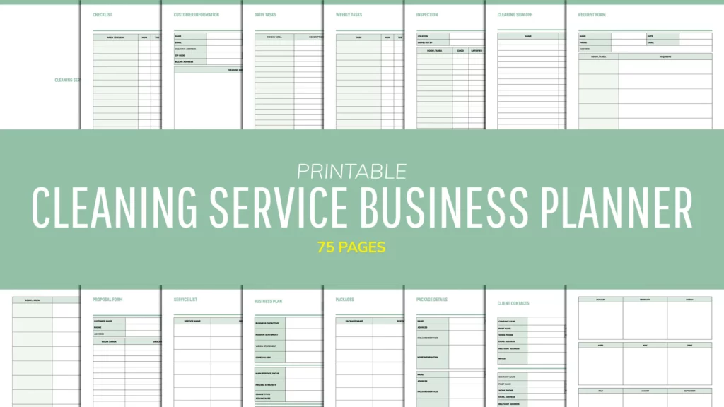 Free Cleaning Business Planer