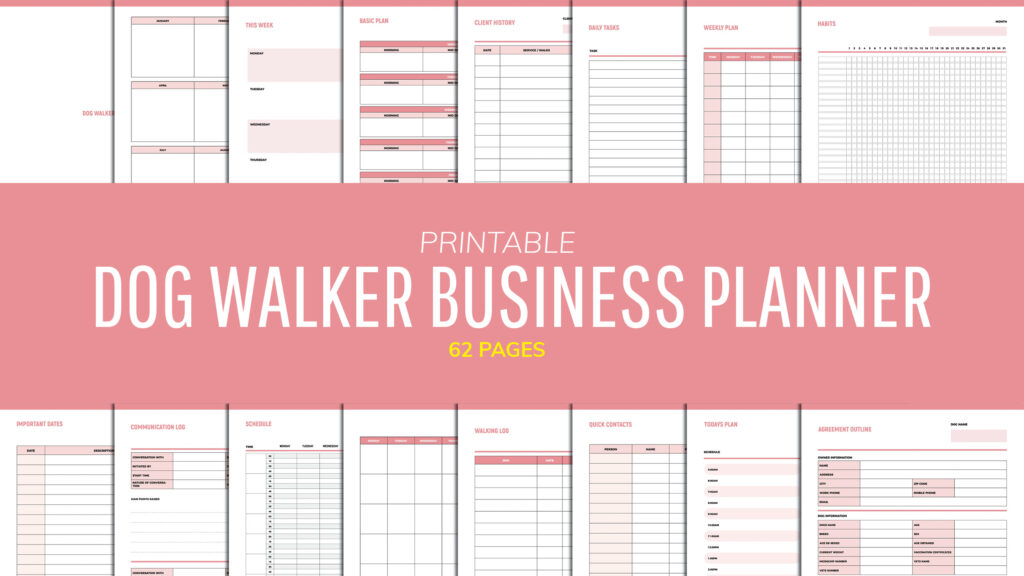 Dog Walker Business Planner
