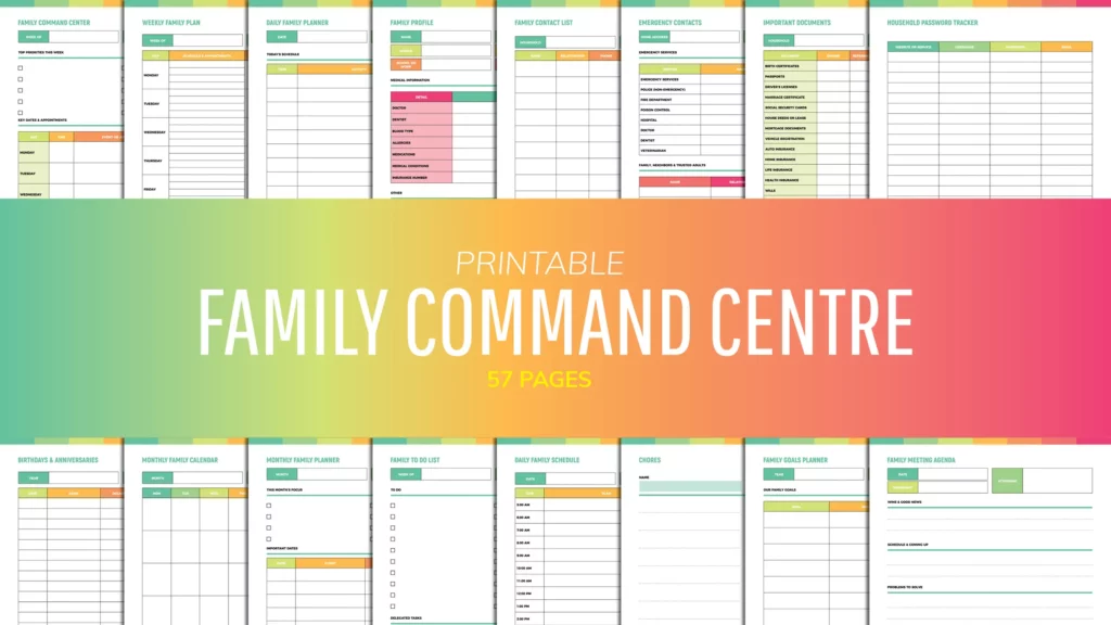 Free Printable Family Command Centre