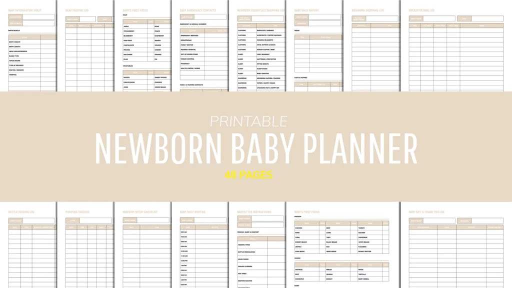 Newborn Baby Planner