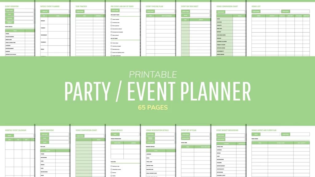 Free Printable Party Planner Pack