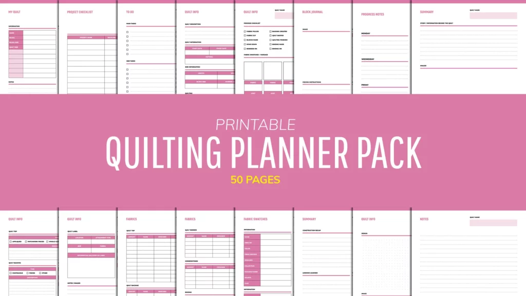 Quilting Planner Pack