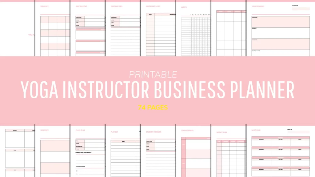 Yoga Instructor Business Planner Pack