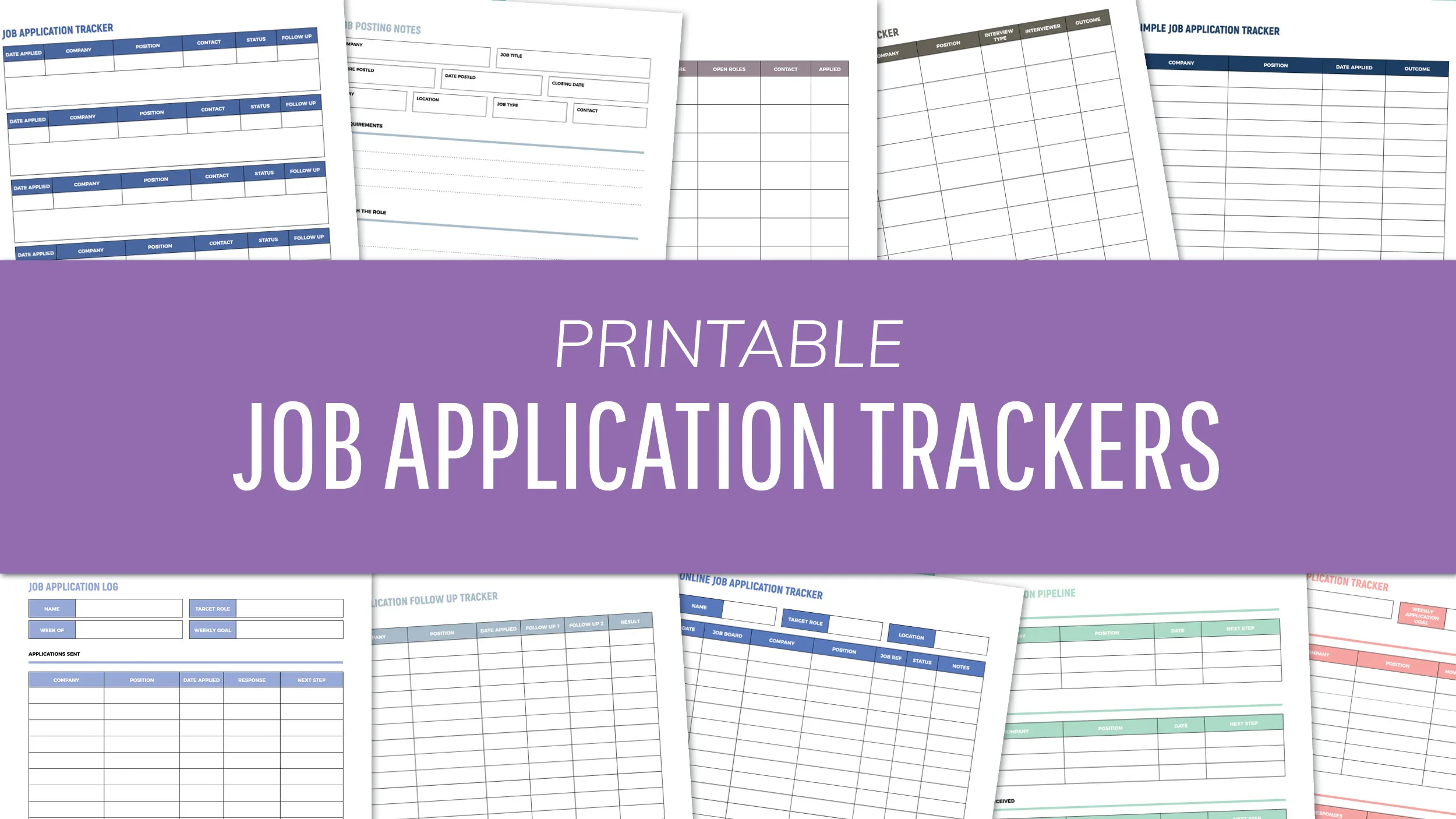 Job Application Tracker Printable - 21 FREE PDF Templates